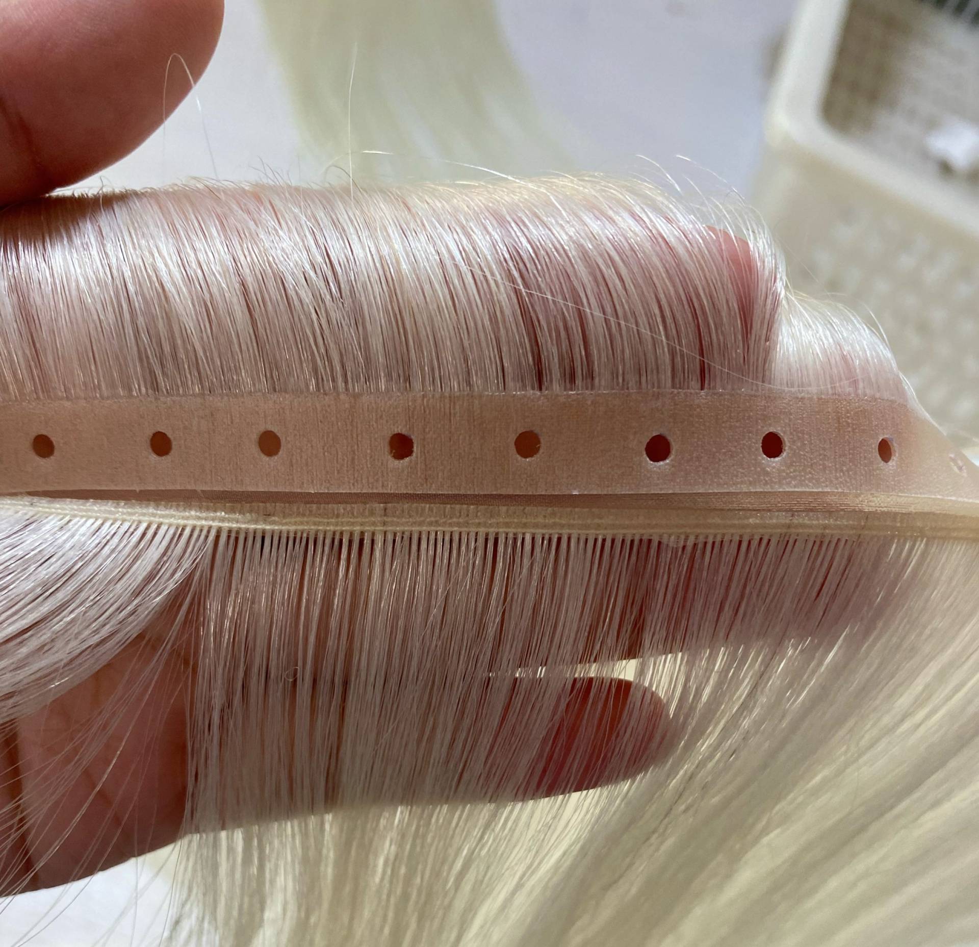 genius weft hair with hole