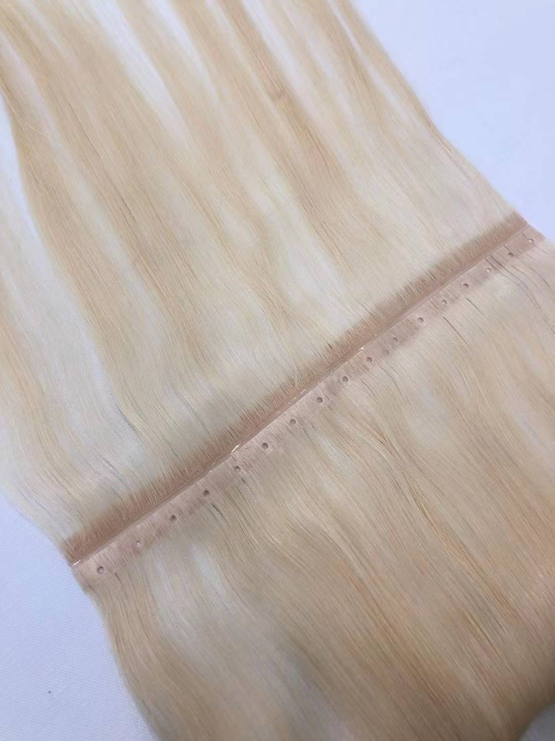 injected weft hair with hole