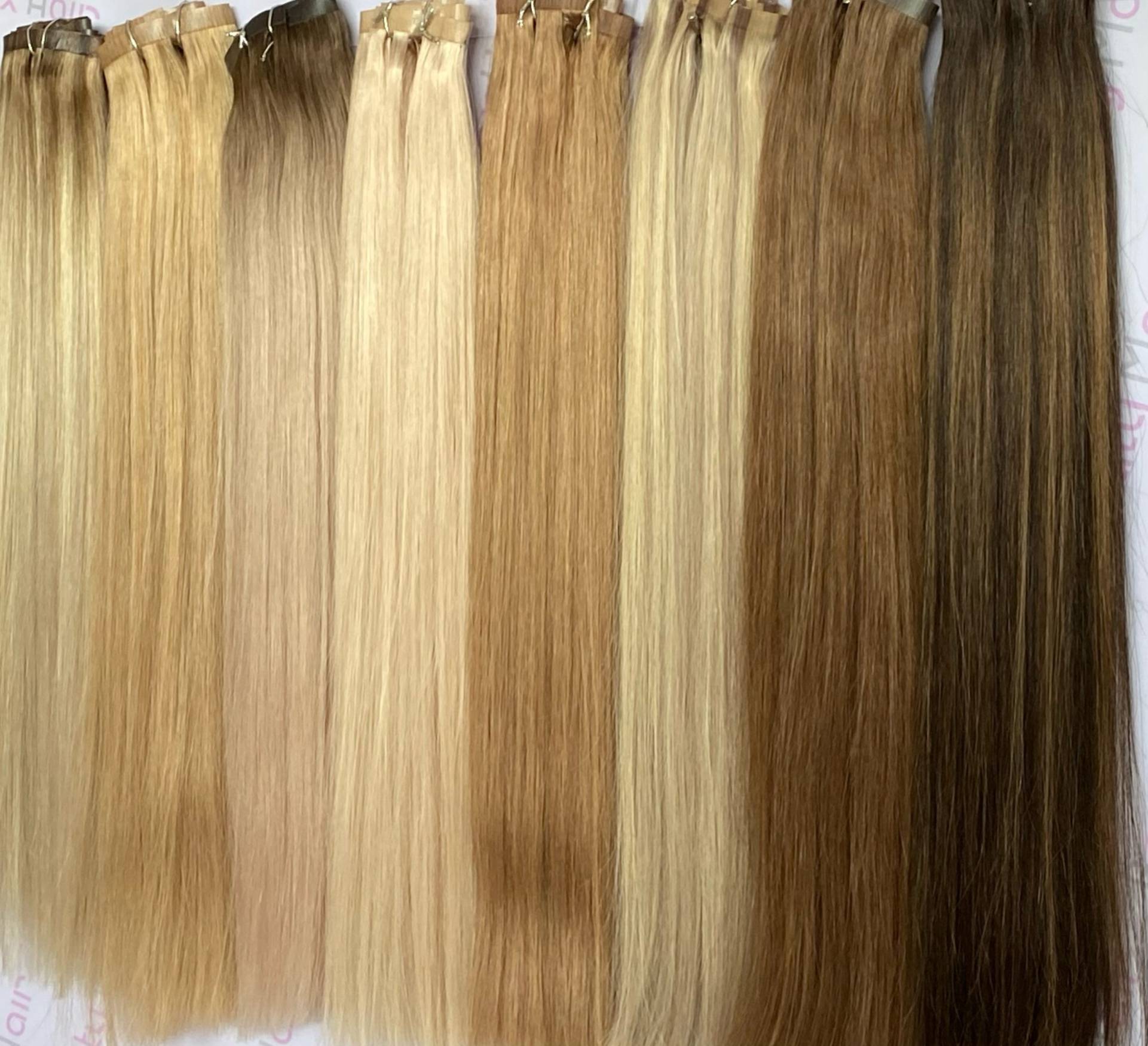 ombre color clip hair