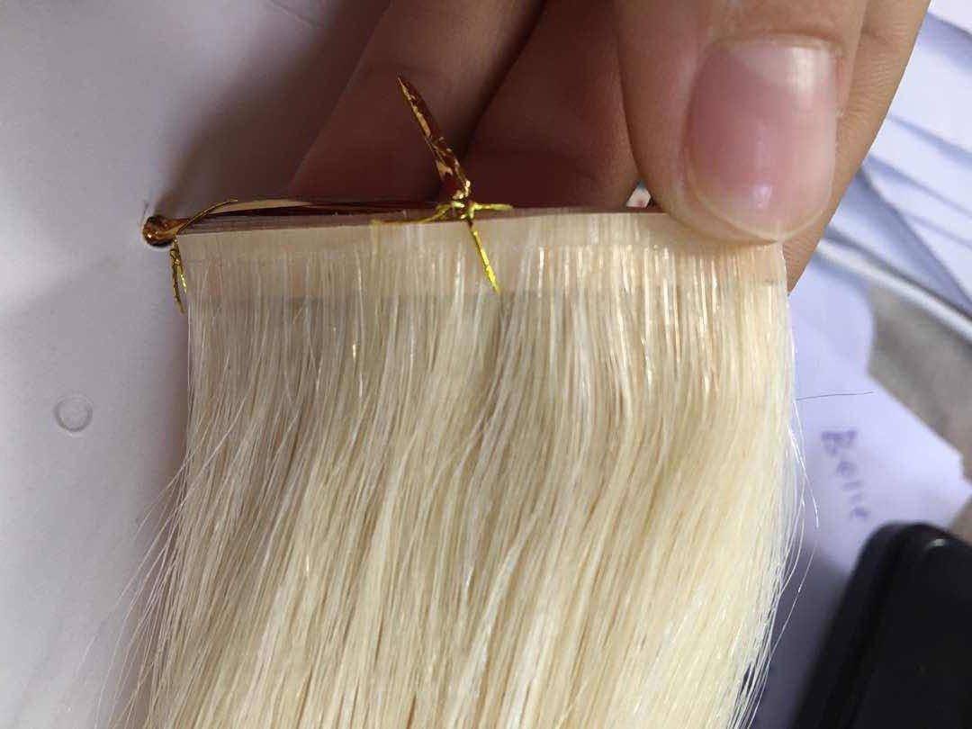 ice blonde tape hair 