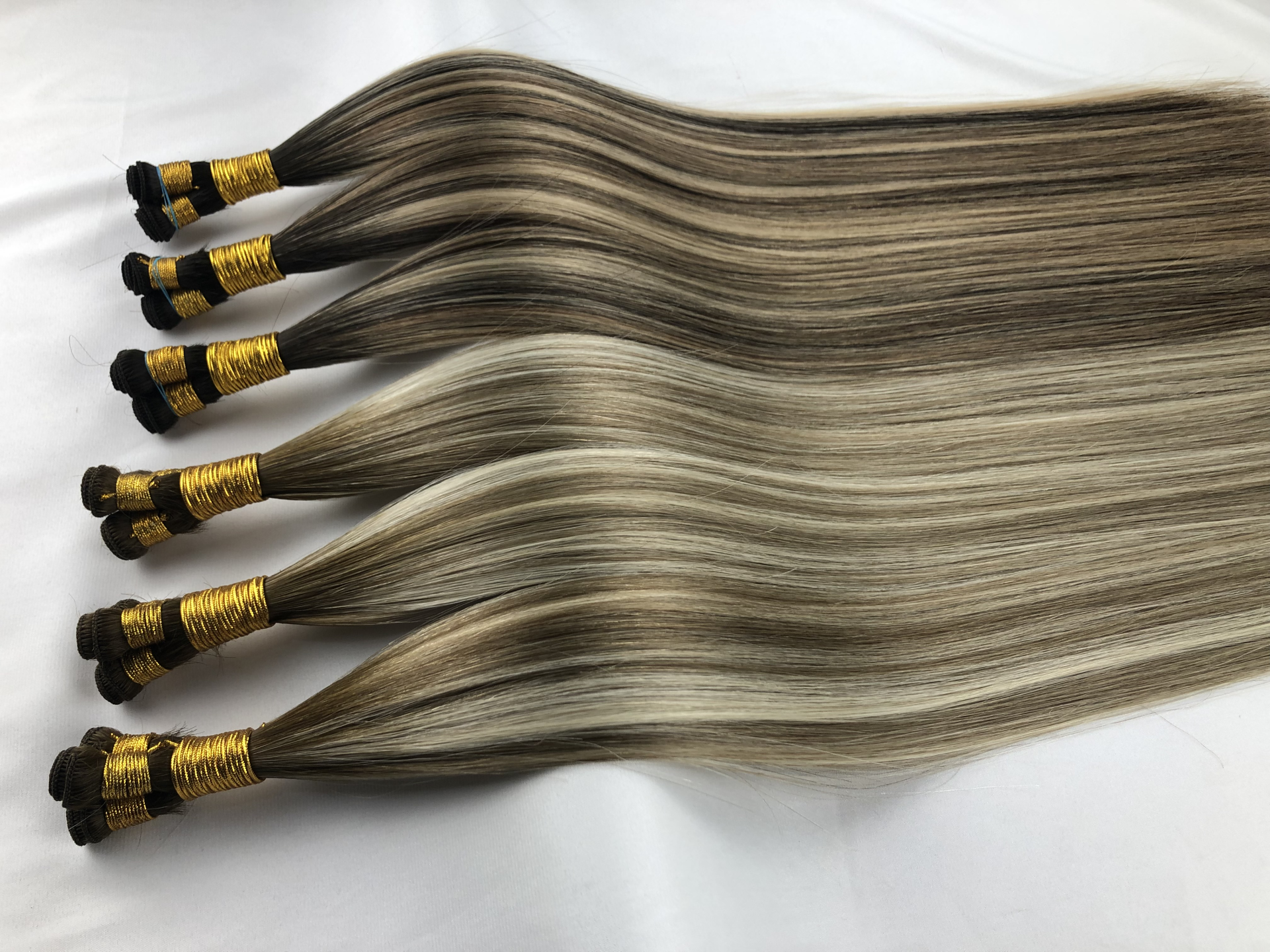 balayage color weft hair