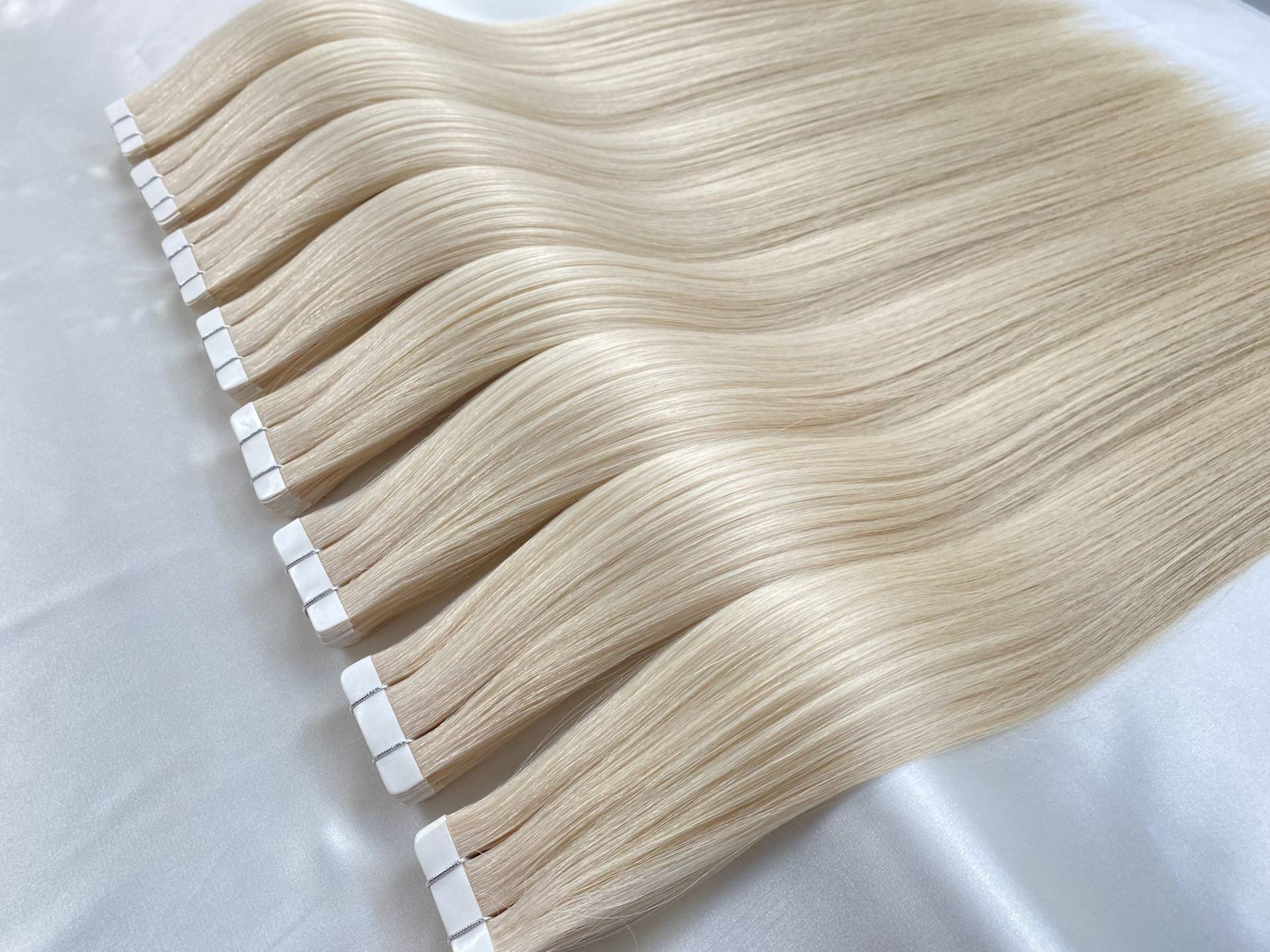 ice blonde tape hair